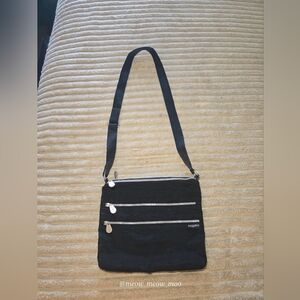 Baggallini Black Quadruple Zip Crossbody Travel Bag